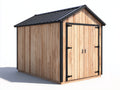 Gartenhaus Holz 300x300x250 cm - Natur-Schwarz - modernes Design mit Stauraum für Garten
