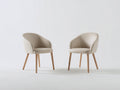 Esszimmerstühle Kunstleder 58x60x78 cm - beige und holzfarben - modernes Design für Esszimmer