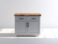 Sideboards Holz 140x40x85 cm - Grau-Natur - modernes Design mit Stauraum für Wohnzimmer
