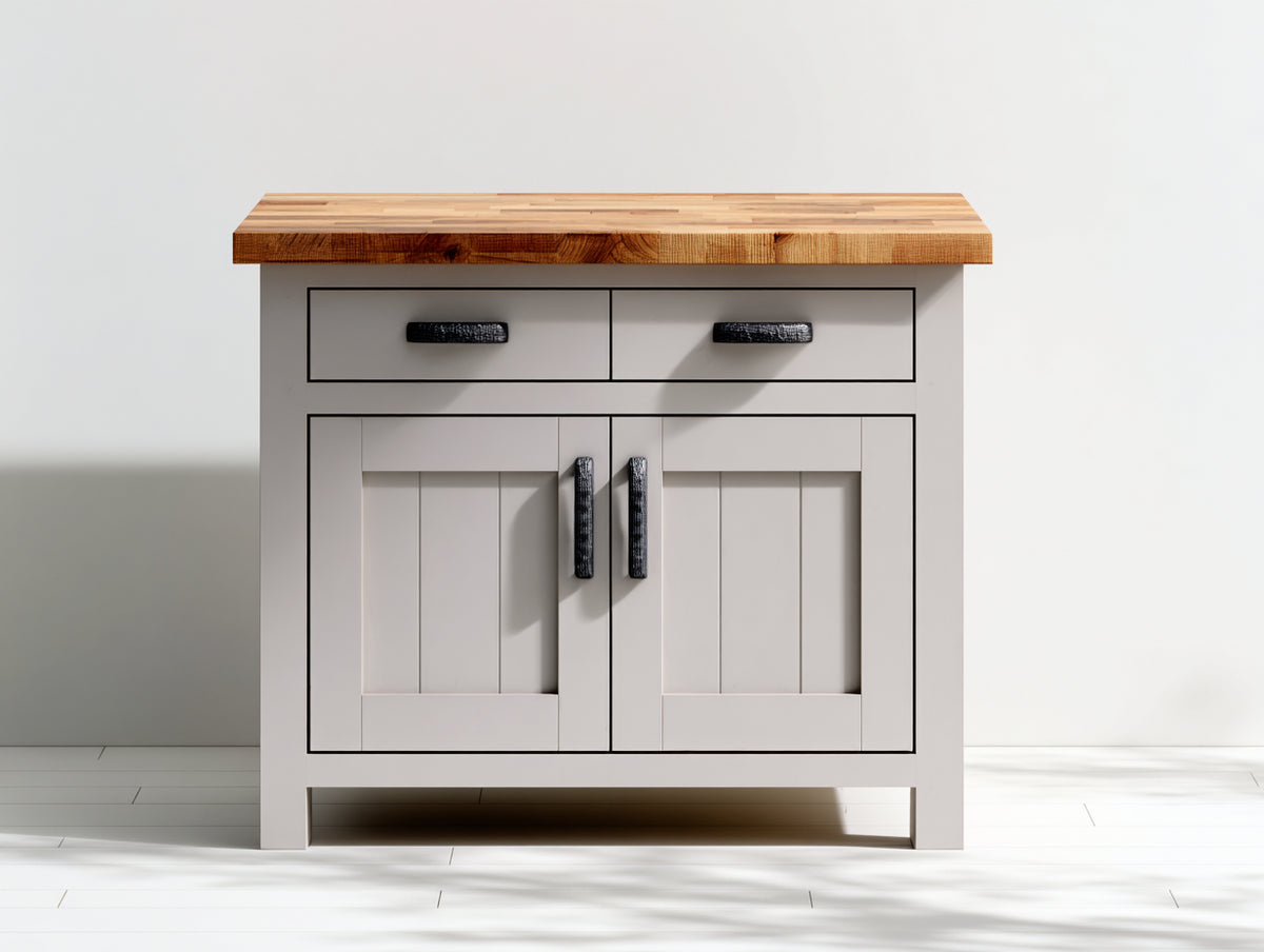 Sideboards Holz 120x40x85 cm - grau und holzfarben - modernes Design für Wohnzimmer und Esszimmer