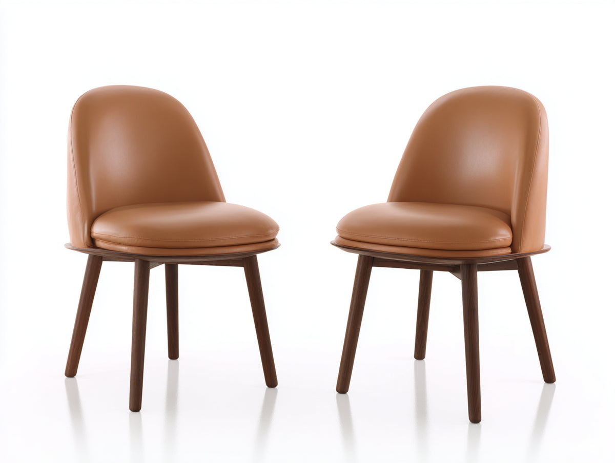 Esszimmerstühle 2er Set 48 x 55 x 82 cm Braun Holzstuhl mit gepolsterter Sitzfläche und Rückenlehne modernes Design für Esszimmer Küche und Wohnbereich