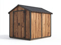 Gartenhäuser Holz 220x180x225 cm - Naturbraun-Anthrazit - Kompaktes Gerätehaus mit Doppeltür und Satteldach
