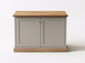 Sideboards Holz 140x40x85 cm - Grau-Natur - modernes Design mit Stauraum für Wohnzimmer