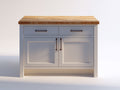 Sideboard 160x45x85 cm Grau-Natur Holz moderne Kommode mit Türen und Schubladen