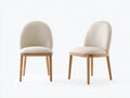 Esszimmerstühle Set 2 Stück Holz 55x60x85 cm - Weiß-Natur - modernes Design für Esszimmer