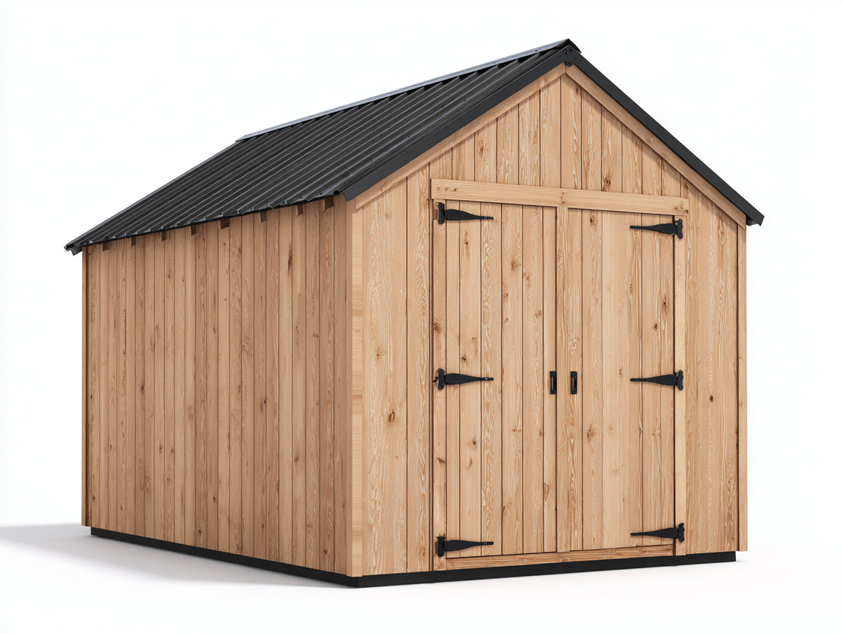Gartenhäuser Holz 300x300x220 cm - naturholzfarben - klassisches Gartenhaus mit Doppeltür
